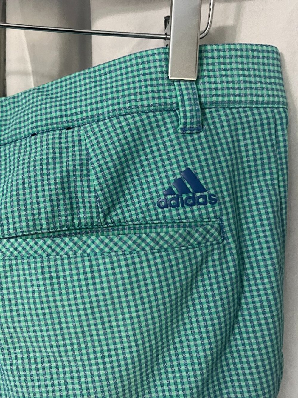 ⛳ Adidas Golf Men’s Shorts 33 Blue Green Flat Front 10” Inseam Performance 🏌️